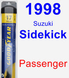 Passenger Wiper Blade for 1998 Suzuki Sidekick - Assurance