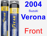 Front Wiper Blade Pack for 2004 Suzuki Verona - Assurance