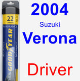 Driver Wiper Blade for 2004 Suzuki Verona - Assurance