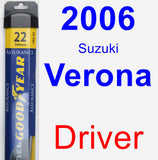 Driver Wiper Blade for 2006 Suzuki Verona - Assurance