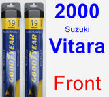 Front Wiper Blade Pack for 2000 Suzuki Vitara - Assurance