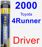 Driver Wiper Blade for 2000 Toyota 4Runner - Assurance