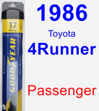 Passenger Wiper Blade for 1986 Toyota 4Runner - Assurance