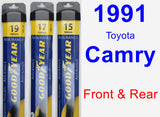 Front & Rear Wiper Blade Pack for 1991 Toyota Camry - Assurance