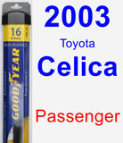 Passenger Wiper Blade for 2003 Toyota Celica - Assurance