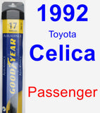 Passenger Wiper Blade for 1992 Toyota Celica - Assurance