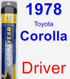 Driver Wiper Blade for 1978 Toyota Corolla - Assurance