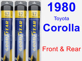 Front & Rear Wiper Blade Pack for 1980 Toyota Corolla - Assurance