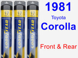 Front & Rear Wiper Blade Pack for 1981 Toyota Corolla - Assurance