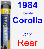 Rear Wiper Blade for 1984 Toyota Corolla - Assurance