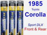 Front & Rear Wiper Blade Pack for 1985 Toyota Corolla - Assurance