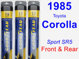 Front & Rear Wiper Blade Pack for 1985 Toyota Corolla - Assurance