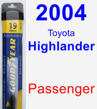 Passenger Wiper Blade for 2004 Toyota Highlander - Assurance