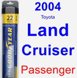 Passenger Wiper Blade for 2004 Toyota Land Cruiser - Assurance