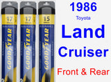 Front & Rear Wiper Blade Pack for 1986 Toyota Land Cruiser - Assurance