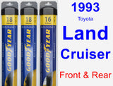 Front & Rear Wiper Blade Pack for 1993 Toyota Land Cruiser - Assurance