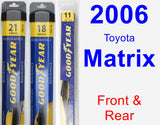 Front & Rear Wiper Blade Pack for 2006 Toyota Matrix - Assurance