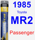 Passenger Wiper Blade for 1985 Toyota MR2 - Assurance