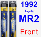 Front Wiper Blade Pack for 1992 Toyota MR2 - Assurance