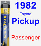 Passenger Wiper Blade for 1982 Toyota Pickup - Assurance