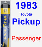 Passenger Wiper Blade for 1983 Toyota Pickup - Assurance