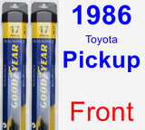 Front Wiper Blade Pack for 1986 Toyota Pickup - Assurance