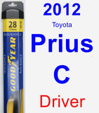Driver Wiper Blade for 2012 Toyota Prius C - Assurance