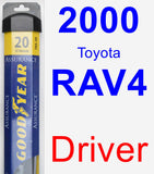 Driver Wiper Blade for 2000 Toyota RAV4 - Assurance