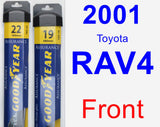 Front Wiper Blade Pack for 2001 Toyota RAV4 - Assurance