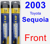 Front Wiper Blade Pack for 2003 Toyota Sequoia - Assurance