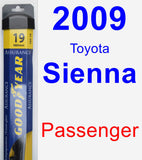 Passenger Wiper Blade for 2009 Toyota Sienna - Assurance