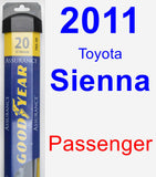 Passenger Wiper Blade for 2011 Toyota Sienna - Assurance
