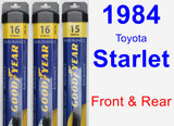 Front & Rear Wiper Blade Pack for 1984 Toyota Starlet - Assurance