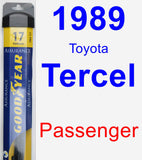 Passenger Wiper Blade for 1989 Toyota Tercel - Assurance