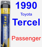 Passenger Wiper Blade for 1990 Toyota Tercel - Assurance