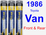 Front & Rear Wiper Blade Pack for 1986 Toyota Van - Assurance