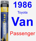 Passenger Wiper Blade for 1986 Toyota Van - Assurance