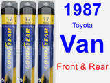 Front & Rear Wiper Blade Pack for 1987 Toyota Van - Assurance