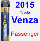Passenger Wiper Blade for 2015 Toyota Venza - Assurance