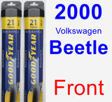 Front Wiper Blade Pack for 2000 Volkswagen Beetle - Assurance