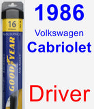 Driver Wiper Blade for 1986 Volkswagen Cabriolet - Assurance