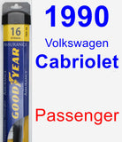 Passenger Wiper Blade for 1990 Volkswagen Cabriolet - Assurance