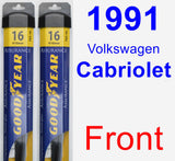 Front Wiper Blade Pack for 1991 Volkswagen Cabriolet - Assurance