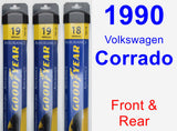 Front & Rear Wiper Blade Pack for 1990 Volkswagen Corrado - Assurance