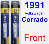 Front Wiper Blade Pack for 1991 Volkswagen Corrado - Assurance