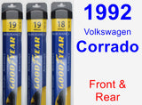 Front & Rear Wiper Blade Pack for 1992 Volkswagen Corrado - Assurance