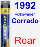 Rear Wiper Blade for 1992 Volkswagen Corrado - Assurance