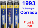 Front & Rear Wiper Blade Pack for 1993 Volkswagen Corrado - Assurance