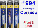 Front & Rear Wiper Blade Pack for 1994 Volkswagen Corrado - Assurance