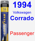 Passenger Wiper Blade for 1994 Volkswagen Corrado - Assurance